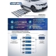 Пороги алюминиевые Rival Black для Volkswagen Teramont 2018-2021