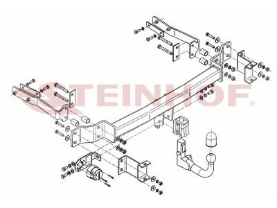 Фаркоп Steinhof шар BMC съёмный на универсал для Mercedes-Benz E-Class W211 2002-2009