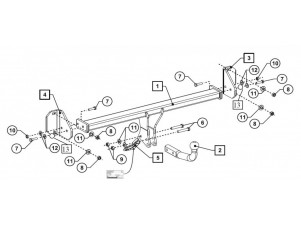 ТСУ Фаркоп Bosal на BMW X1 № 4757-A
