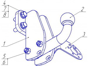 ТСУ Фаркоп Avtos на Nissan Patrol № NS 20